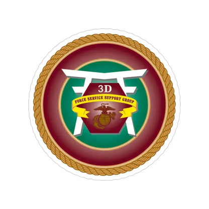 3rd Force Service Support Group 3D FSSG (USMC) Transparent STICKER Die-Cut Vinyl Decal - The Sticker Space