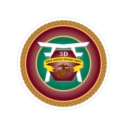 3rd Force Service Support Group 3D FSSG (USMC) Transparent STICKER Die-Cut Vinyl Decal - The Sticker Space