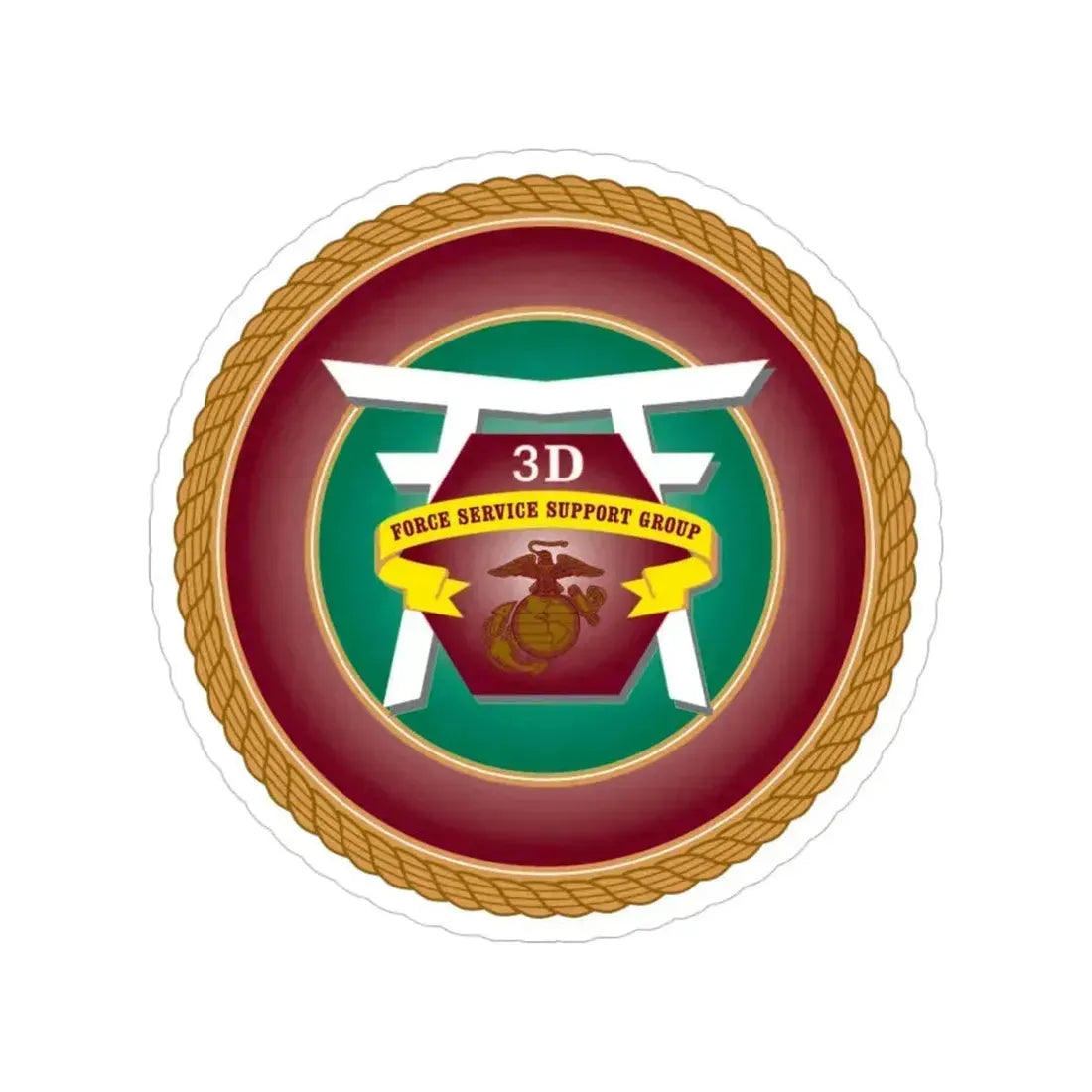 3rd Force Service Support Group 3D FSSG (USMC) Transparent STICKER Die-Cut Vinyl Decal - The Sticker Space