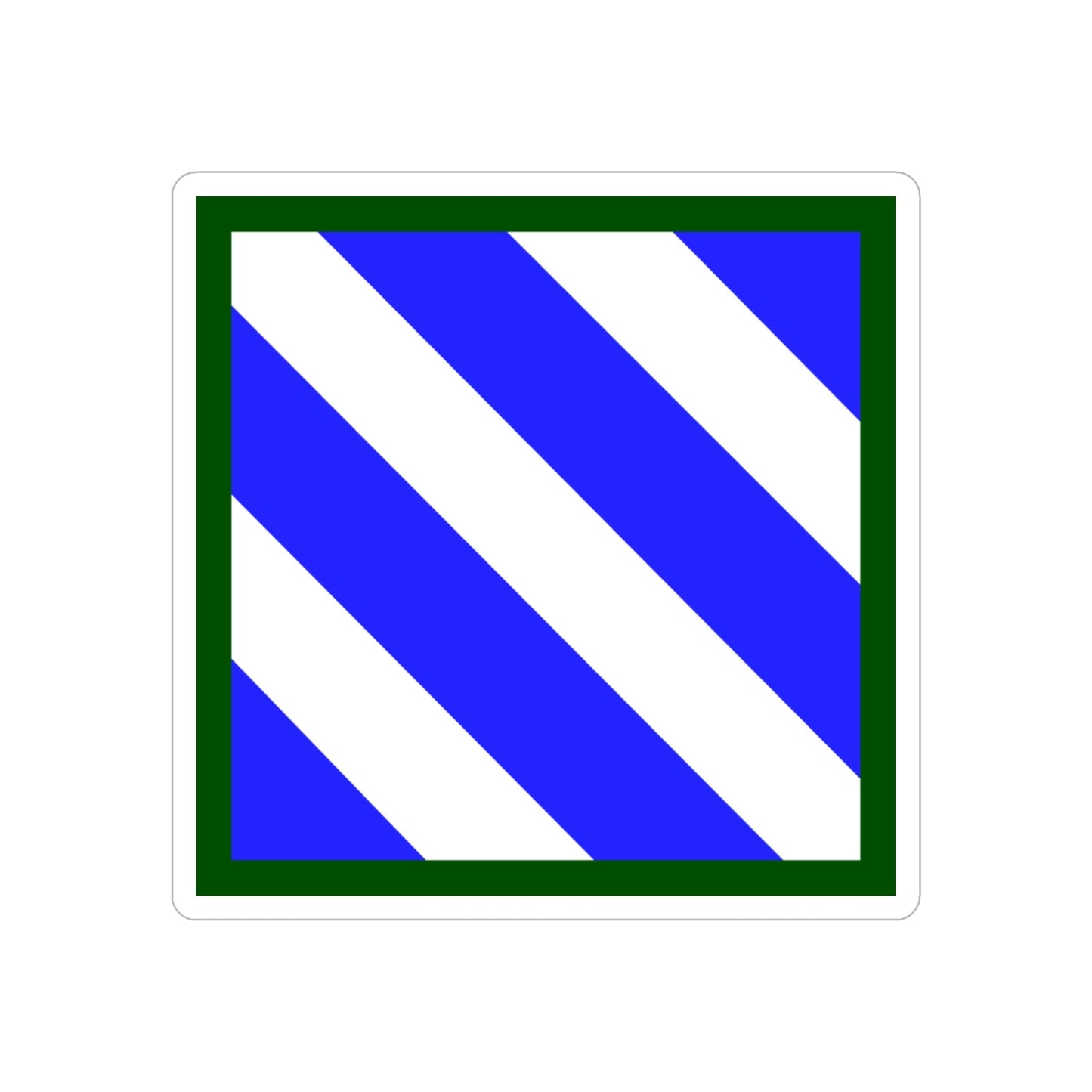 3rd Infantry Division (U.S. Army) REVERSE PRINT Transparent STICKER-3 Inch-The Sticker Space