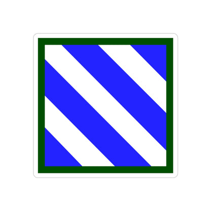 3rd Infantry Division (U.S. Army) REVERSE PRINT Transparent STICKER-4" × 4"-The Sticker Space