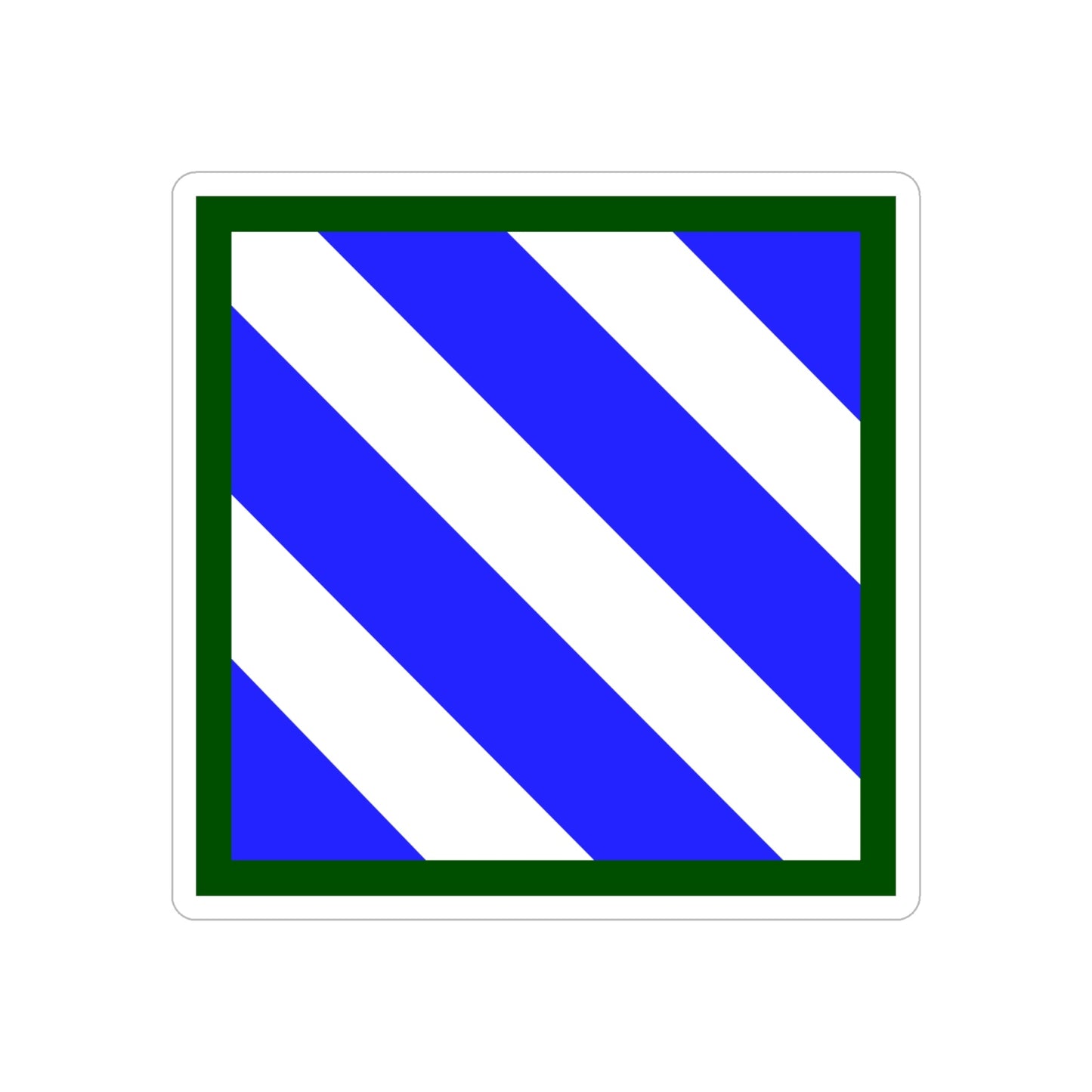 3rd Infantry Division (U.S. Army) REVERSE PRINT Transparent STICKER-6 Inch-The Sticker Space