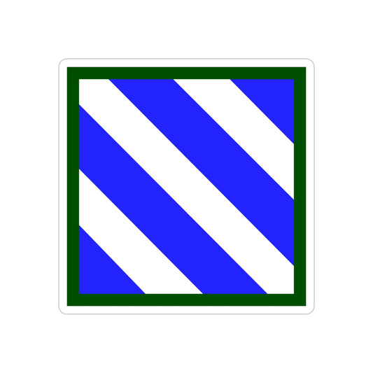 3rd Infantry Division (U.S. Army) REVERSE PRINT Transparent STICKER-6 Inch-The Sticker Space