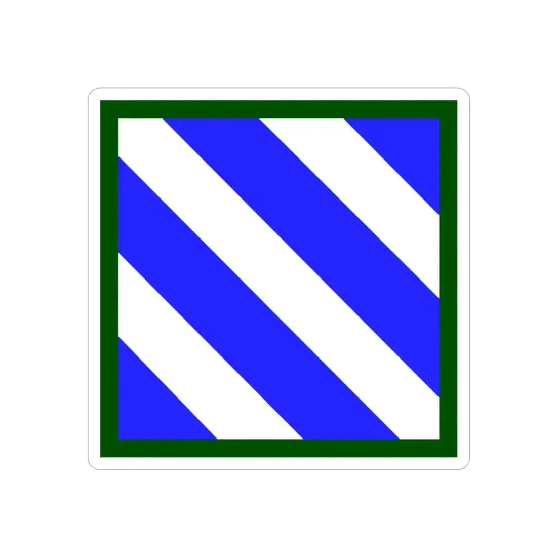 3rd Infantry Division (U.S. Army) REVERSE PRINT Transparent Die-Cut STICKER 2 Inch Die-Cut Transparent - The Sticker Space