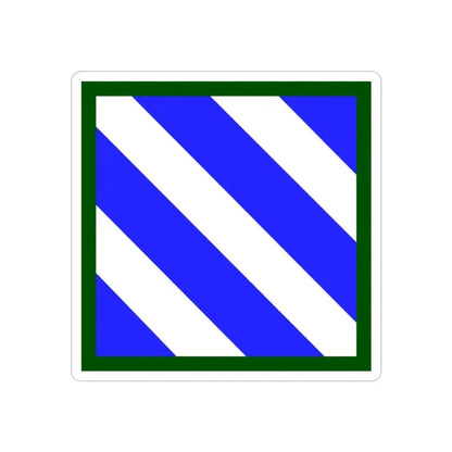 3rd Infantry Division (U.S. Army) REVERSE PRINT Transparent Die-Cut STICKER 2 Inch Die-Cut Transparent - The Sticker Space
