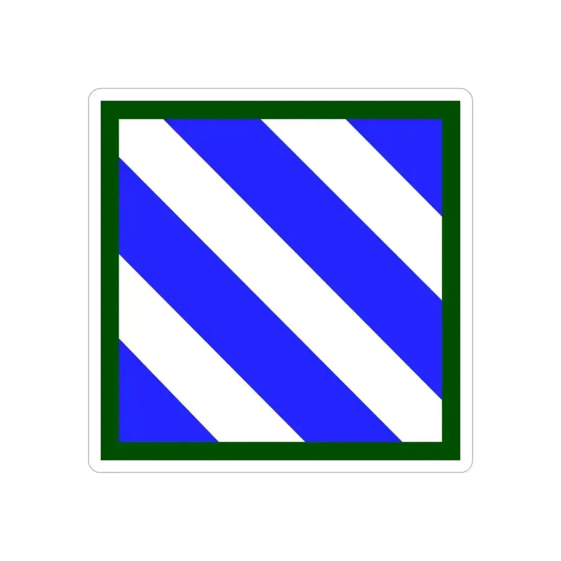 3rd Infantry Division (U.S. Army) REVERSE PRINT Transparent Die-Cut STICKER 3 Inch Die-Cut Transparent - The Sticker Space