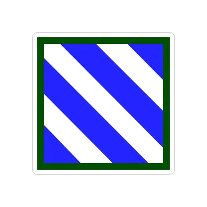 3rd Infantry Division (U.S. Army) REVERSE PRINT Transparent Die-Cut STICKER 3 Inch Die-Cut Transparent - The Sticker Space