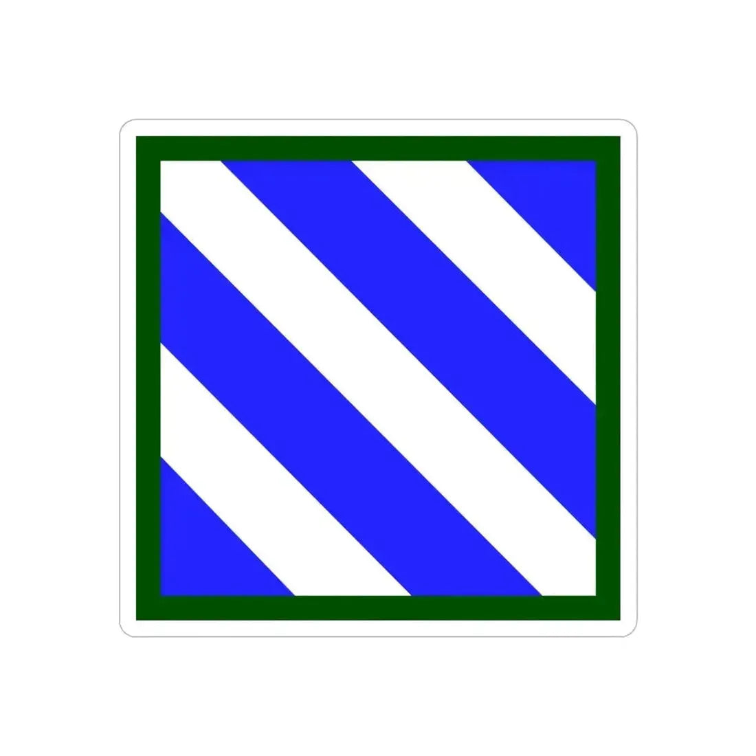 3rd Infantry Division (U.S. Army) REVERSE PRINT Transparent Die-Cut STICKER 4 Inch Die-Cut Transparent - The Sticker Space