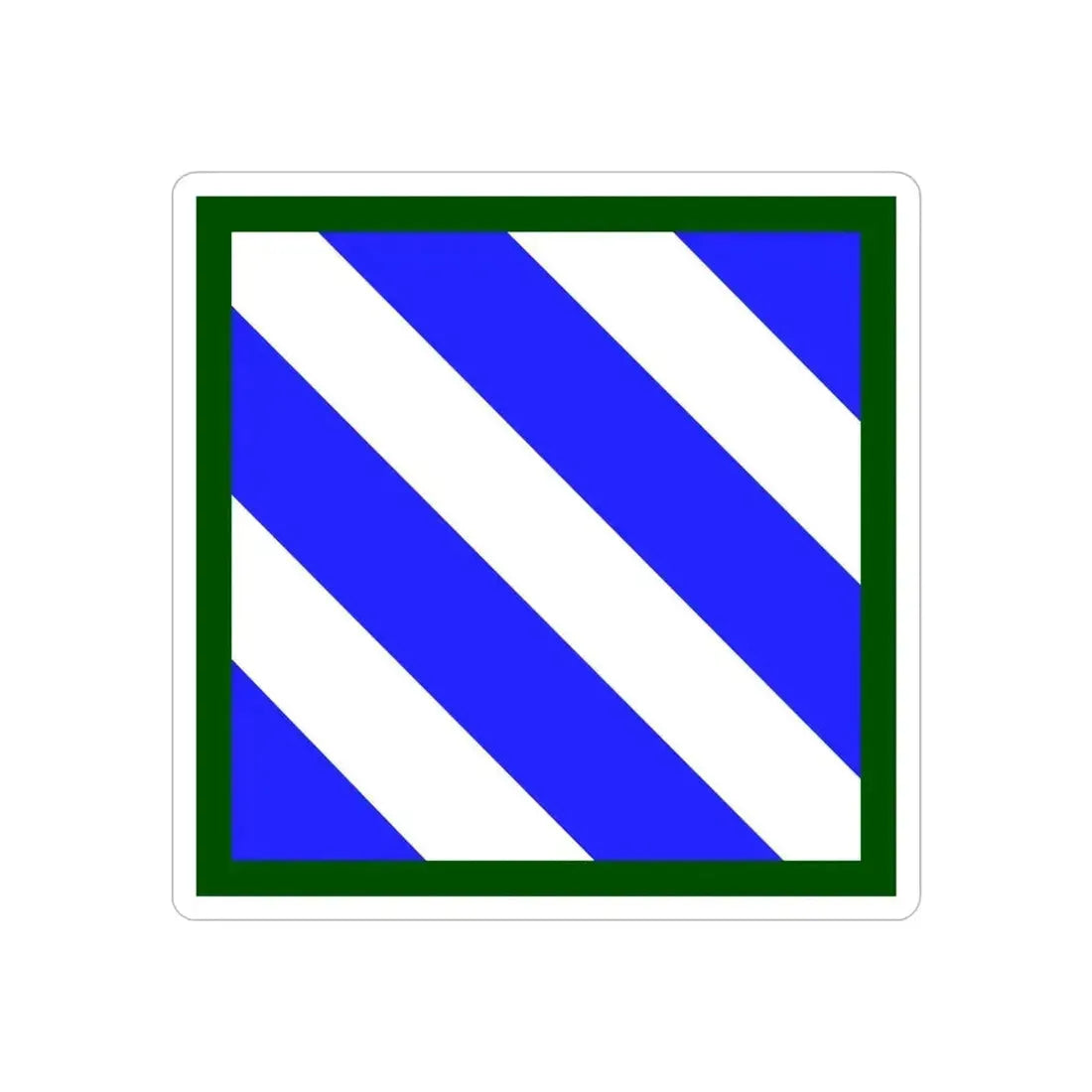 3rd Infantry Division (U.S. Army) REVERSE PRINT Transparent Die-Cut STICKER 5 Inch Die-Cut Transparent - The Sticker Space