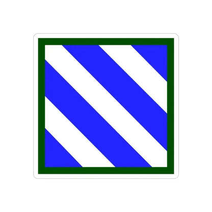 3rd Infantry Division (U.S. Army) REVERSE PRINT Transparent Die-Cut STICKER 5 Inch Die-Cut Transparent - The Sticker Space