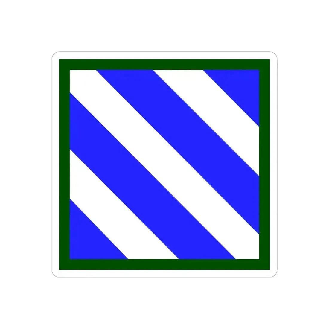 3rd Infantry Division (U.S. Army) REVERSE PRINT Transparent Die-Cut STICKER 6 Inch Die-Cut Transparent - The Sticker Space
