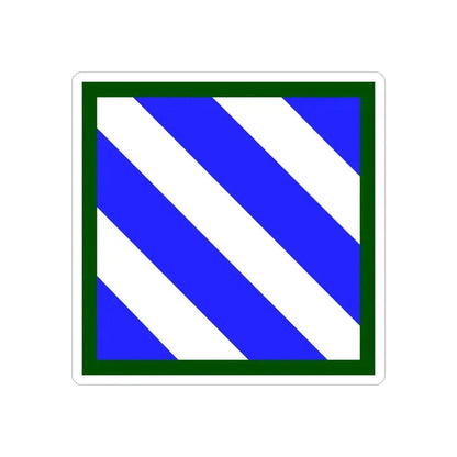 3rd Infantry Division (U.S. Army) REVERSE PRINT Transparent Die-Cut STICKER 6 Inch Die-Cut Transparent - The Sticker Space