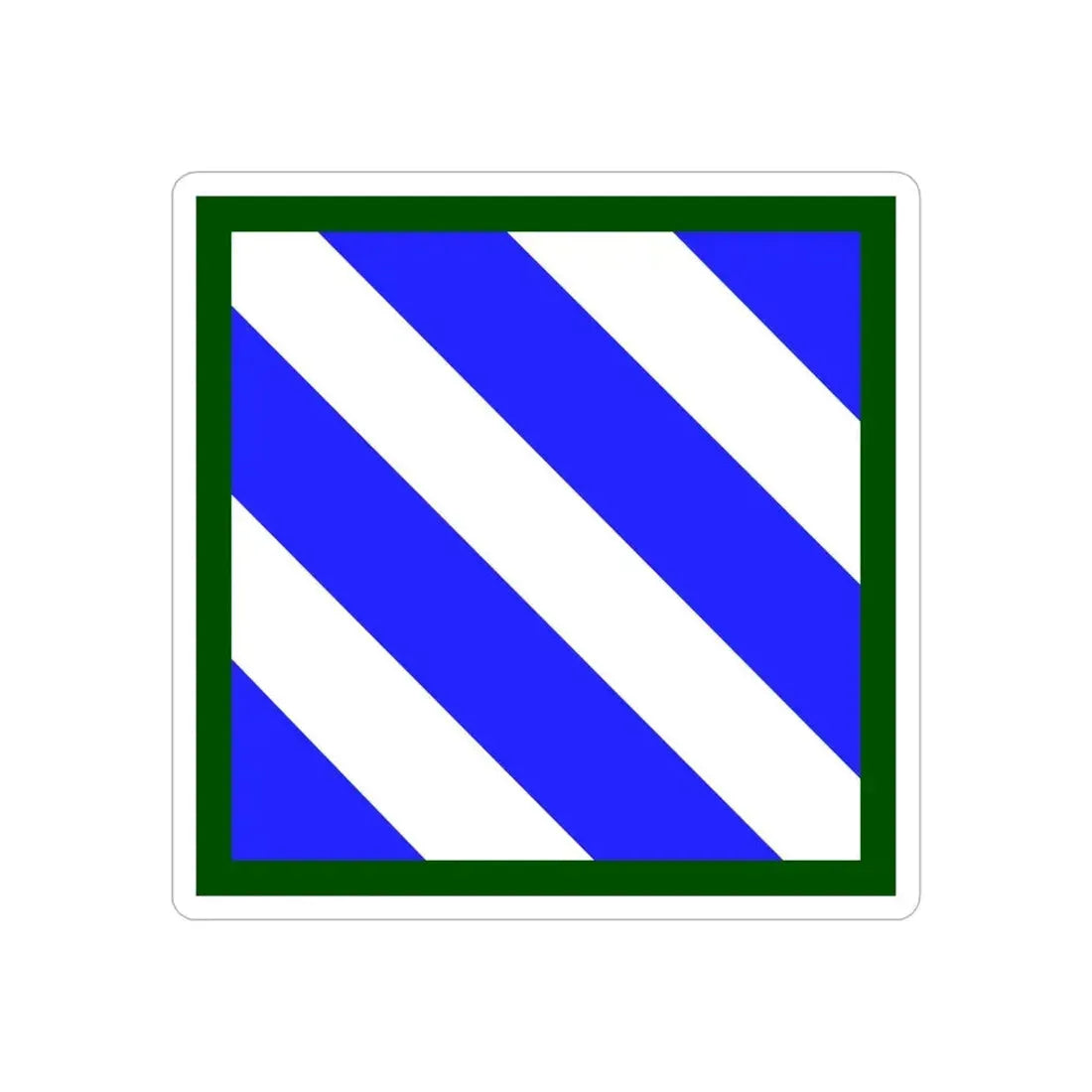 3rd Infantry Division (U.S. Army) REVERSE PRINT Transparent Die-Cut STICKER - The Sticker Space