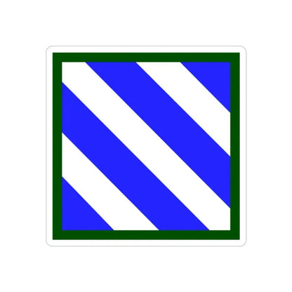 3rd Infantry Division (U.S. Army) REVERSE PRINT Transparent Die-Cut STICKER - The Sticker Space