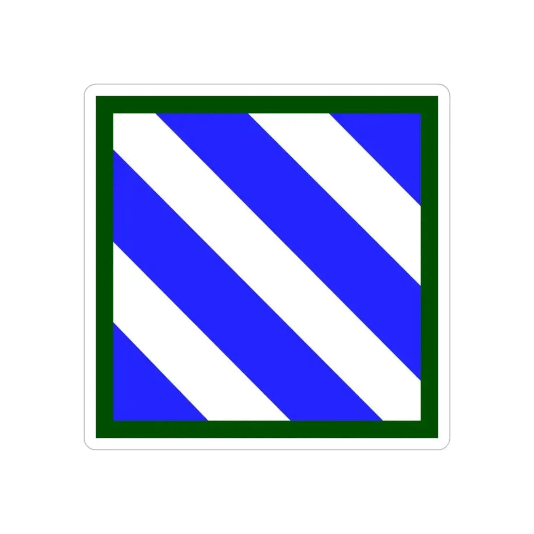 3rd Infantry Division (U.S. Army) REVERSE PRINT Transparent Die-Cut STICKER - The Sticker Space