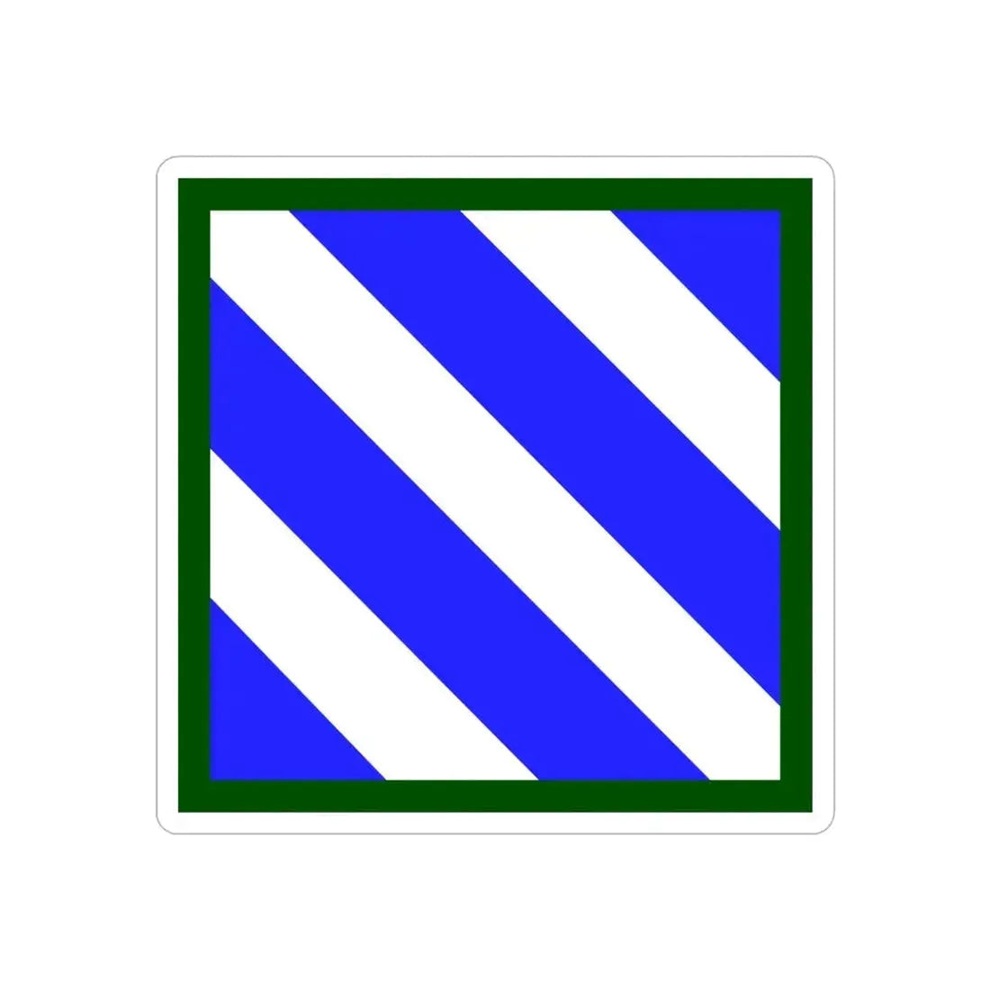 3rd Infantry Division (U.S. Army) REVERSE PRINT Transparent Die-Cut STICKER - The Sticker Space