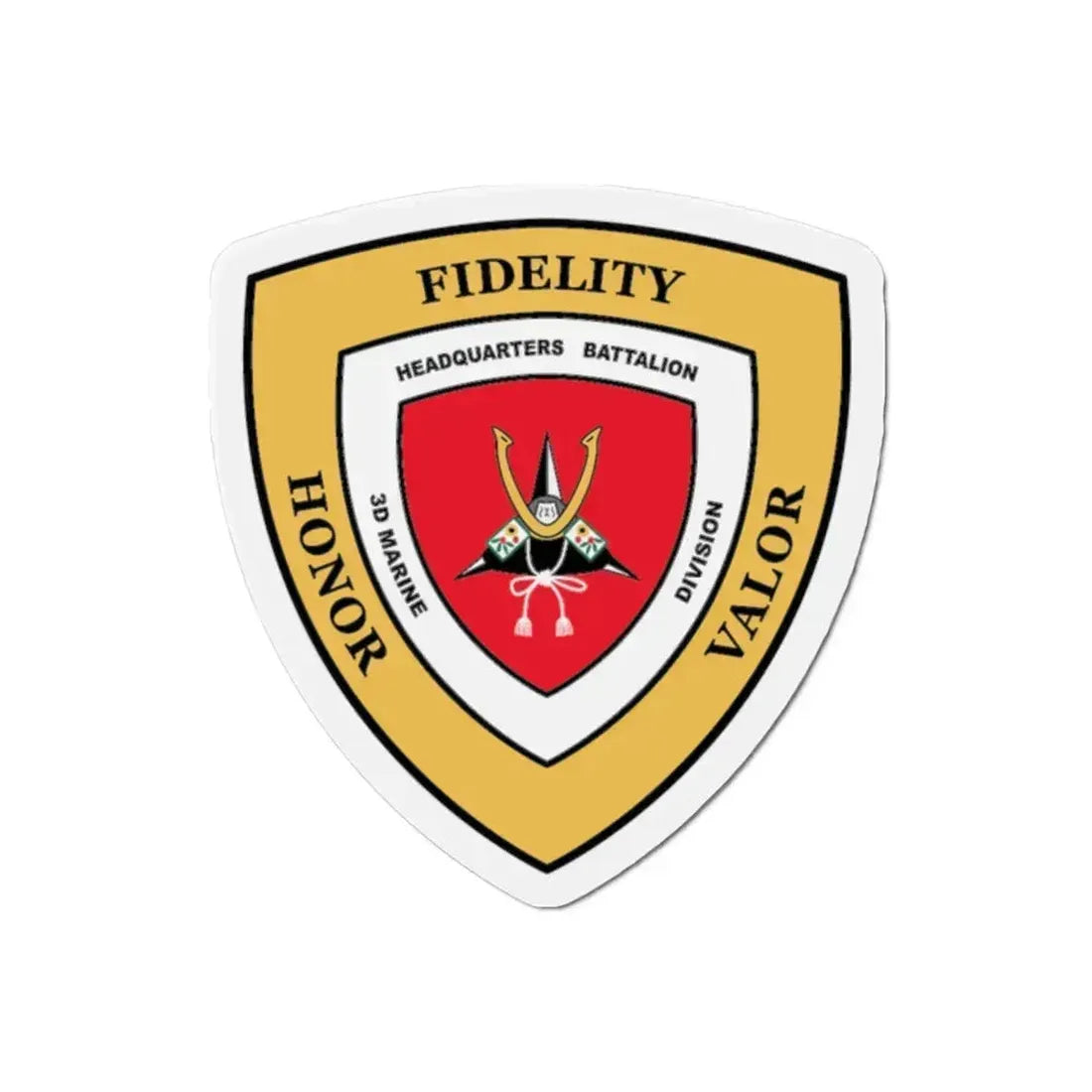 3rd Marine Division HQ Bn (USMC) Refrigerator Magnet 2 Inch - The Sticker Space
