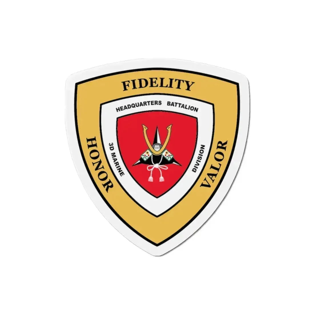 3rd Marine Division HQ Bn (USMC) Refrigerator Magnet 3 Inch - The Sticker Space