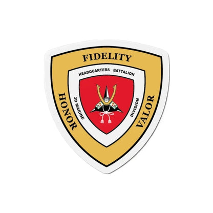 3rd Marine Division HQ Bn (USMC) Refrigerator Magnet 3 Inch - The Sticker Space