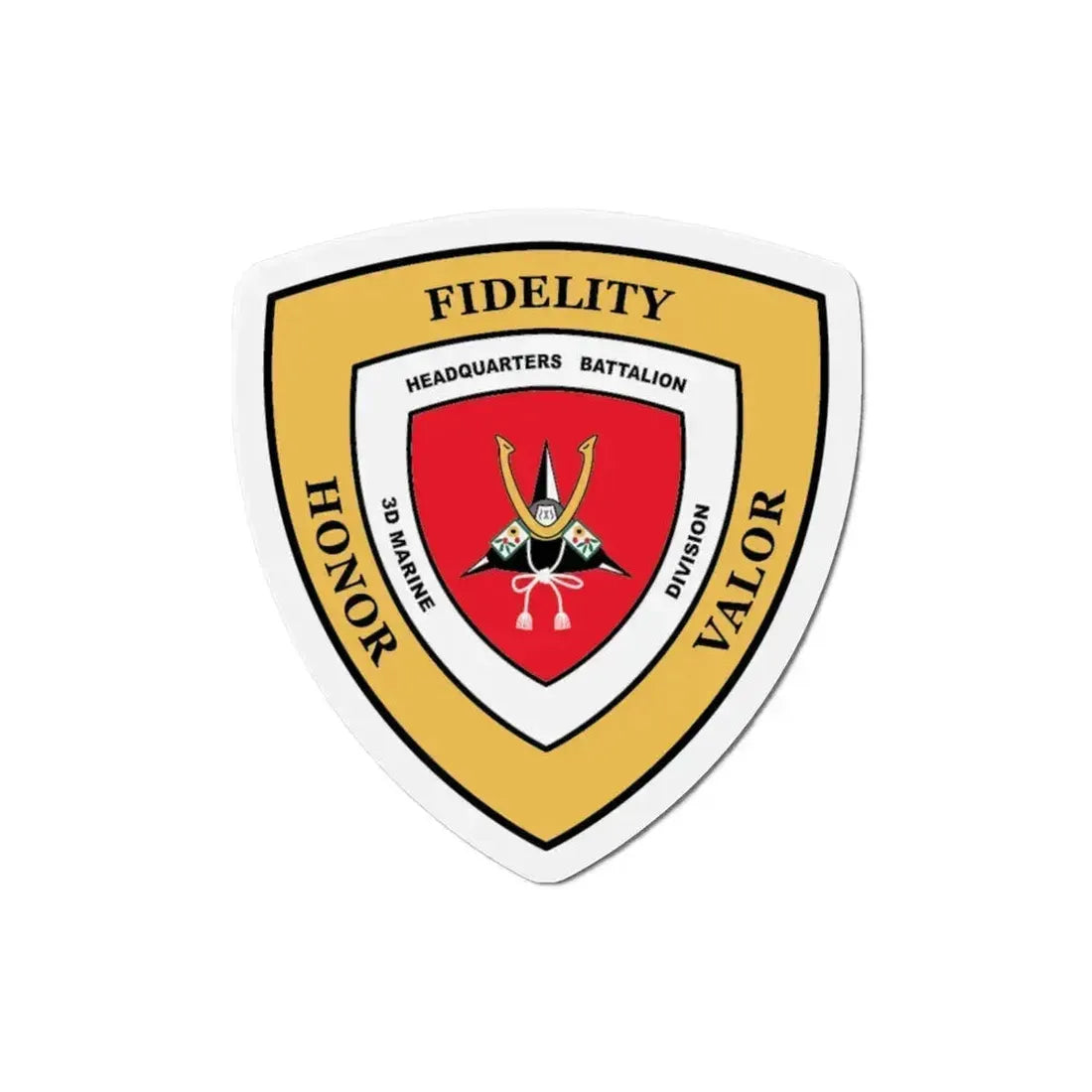 3rd Marine Division HQ Bn (USMC) Refrigerator Magnet 4 Inch - The Sticker Space