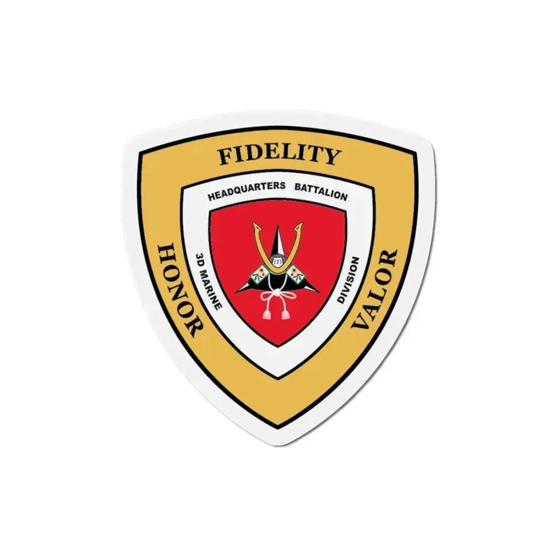 3rd Marine Division HQ Bn (USMC) Refrigerator Magnet 5 Inch - The Sticker Space