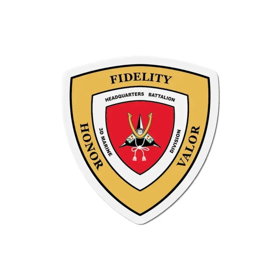 3rd Marine Division HQ Bn (USMC) Refrigerator Magnet 6 Inch - The Sticker Space