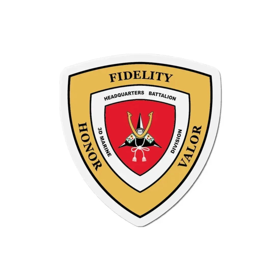 3rd Marine Division HQ Bn (USMC) Refrigerator Magnet - The Sticker Space