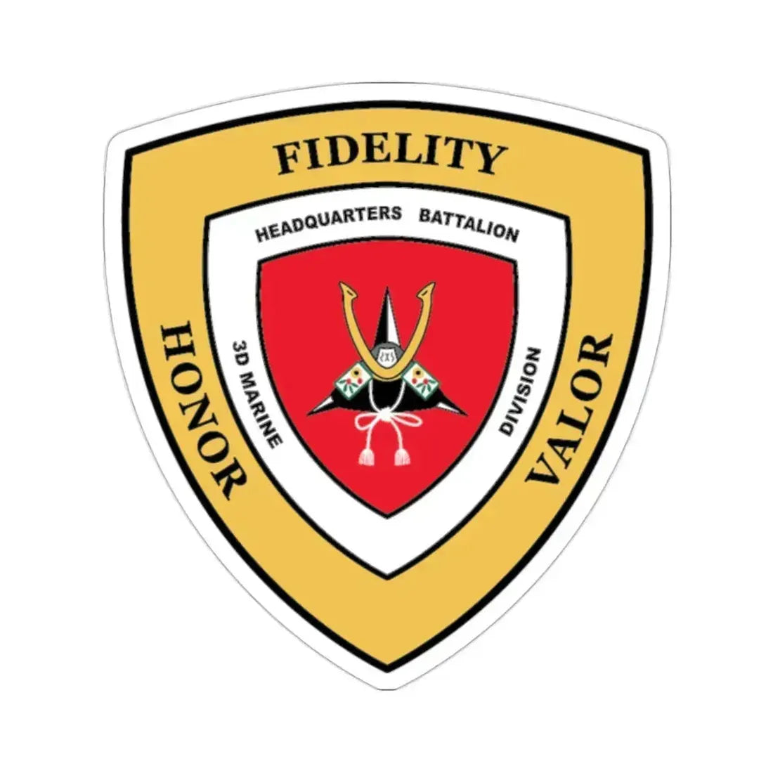 3rd Marine Division HQ Bn (USMC) STICKER Vinyl Die-Cut Decal 2 Inch - The Sticker Space