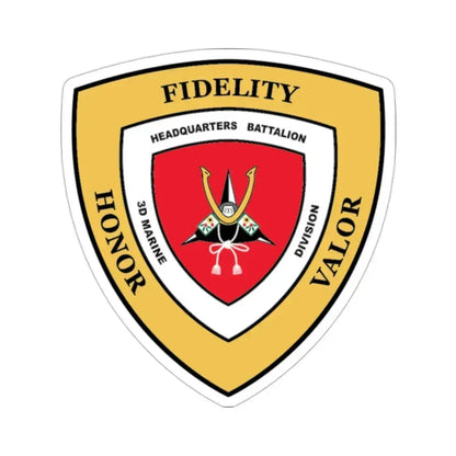 3rd Marine Division HQ Bn (USMC) STICKER Vinyl Die-Cut Decal 2 Inch - The Sticker Space