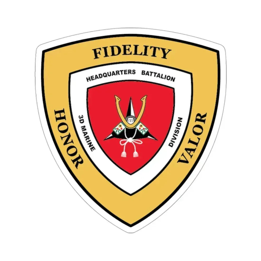 3rd Marine Division HQ Bn (USMC) STICKER Vinyl Die-Cut Decal 3 Inch - The Sticker Space