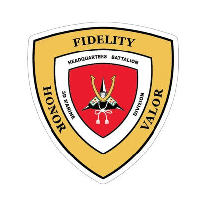 3rd Marine Division HQ Bn (USMC) STICKER Vinyl Die-Cut Decal 3 Inch - The Sticker Space