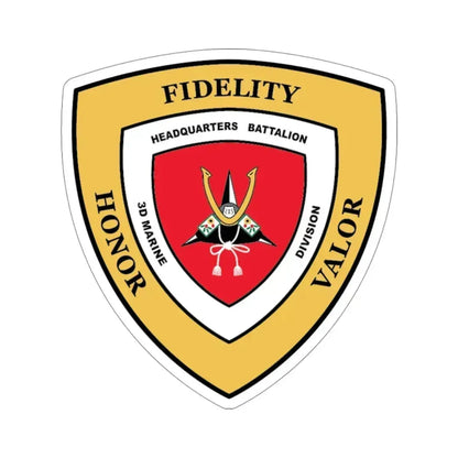 3rd Marine Division HQ Bn (USMC) STICKER Vinyl Die-Cut Decal 4 Inch - The Sticker Space