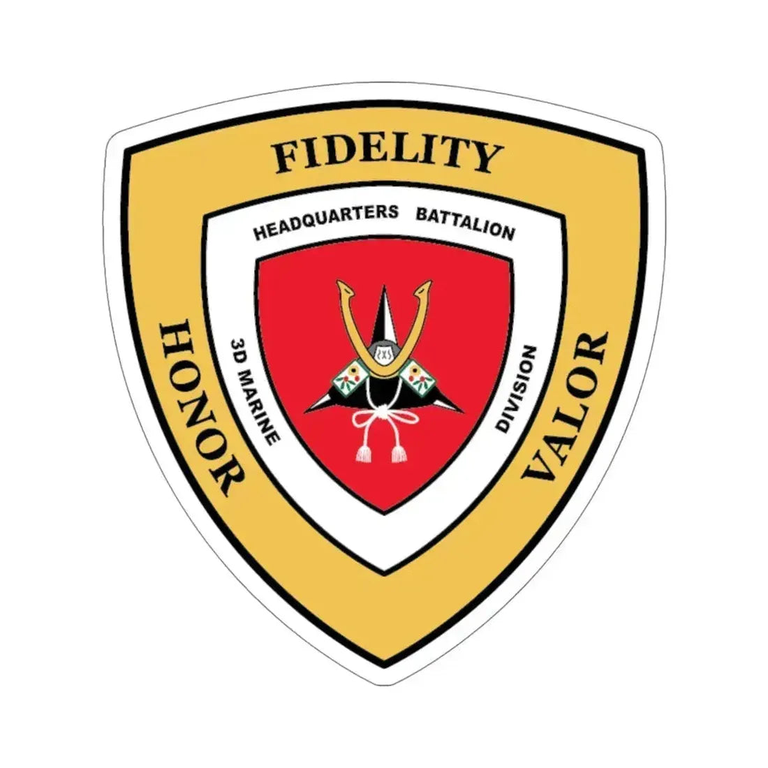 3rd Marine Division HQ Bn (USMC) STICKER Vinyl Die-Cut Decal 5 Inch - The Sticker Space