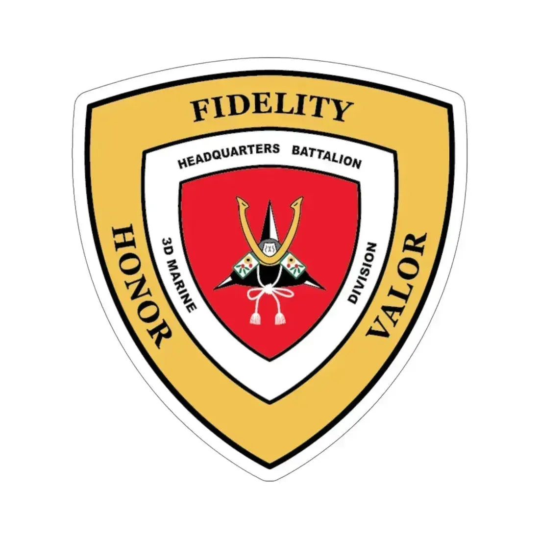 3rd Marine Division HQ Bn (USMC) STICKER Vinyl Die-Cut Decal 6 Inch - The Sticker Space