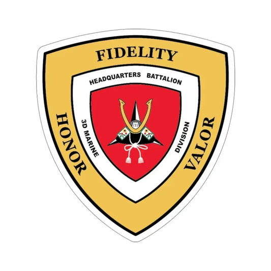 3rd Marine Division HQ Bn (USMC) STICKER Vinyl Die-Cut Decal 6 Inch - The Sticker Space