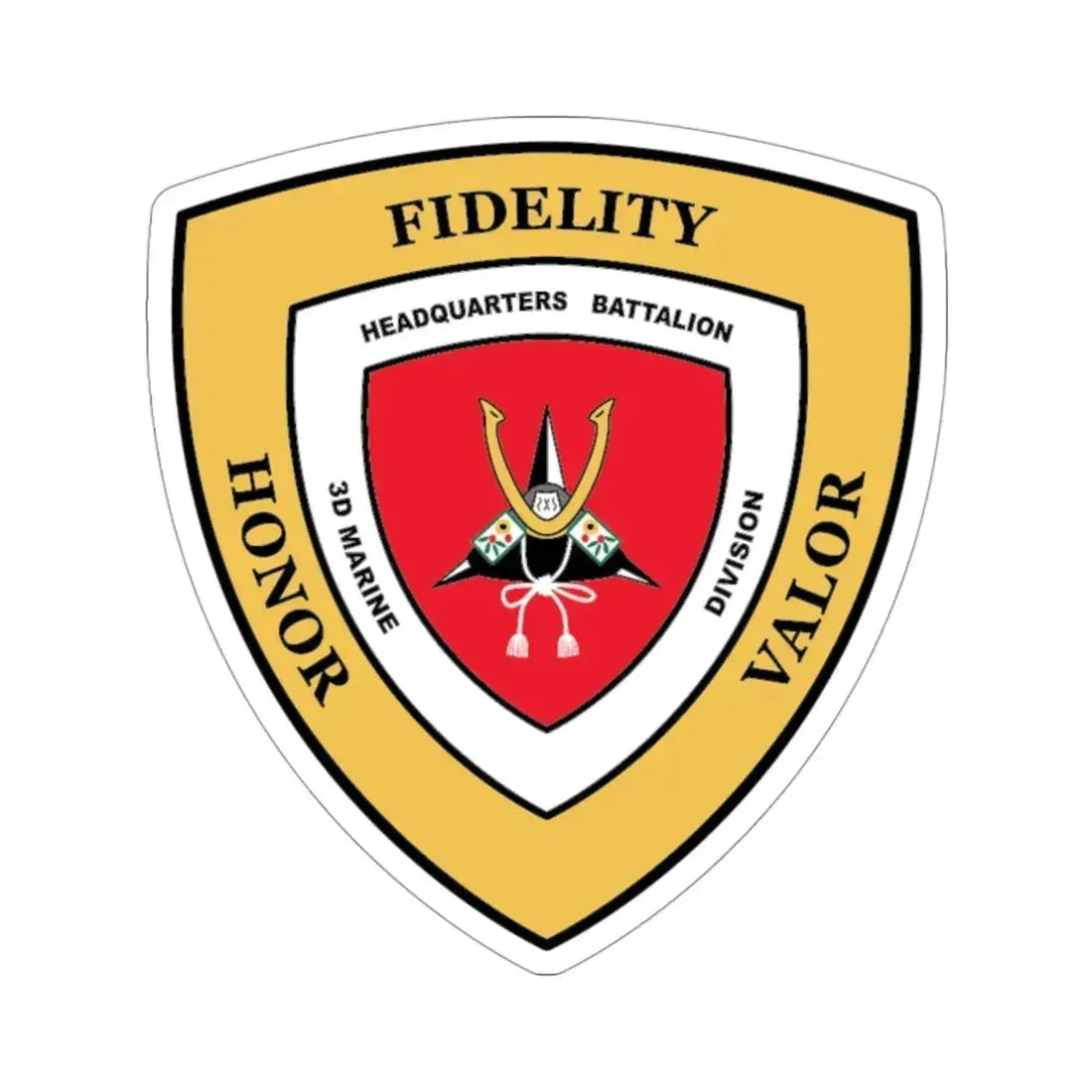 3rd Marine Division HQ Bn (USMC) STICKER Vinyl Die-Cut Decal - The Sticker Space