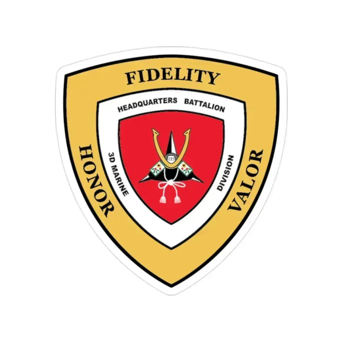 3rd Marine Division HQ Bn (USMC) Transparent STICKER Die-Cut Vinyl Decal 2 Inch - The Sticker Space