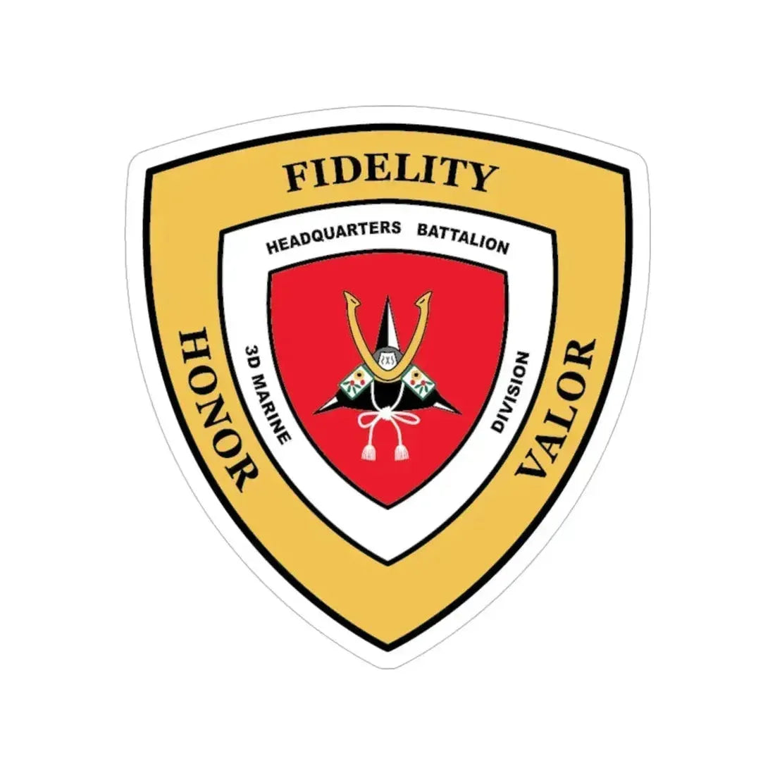 3rd Marine Division HQ Bn (USMC) Transparent STICKER Die-Cut Vinyl Decal - The Sticker Space