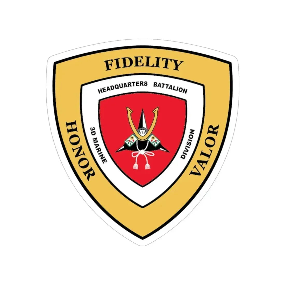 3rd Marine Division HQ Bn (USMC) Transparent STICKER Die-Cut Vinyl Decal - The Sticker Space