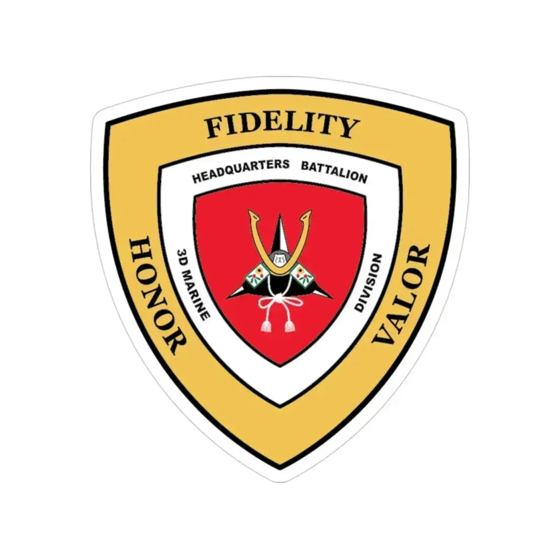 3rd Marine Division HQ Bn (USMC) Transparent STICKER Die-Cut Vinyl Decal - The Sticker Space