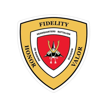 3rd Marine Division HQ Bn (USMC) Transparent STICKER Die-Cut Vinyl Decal - The Sticker Space