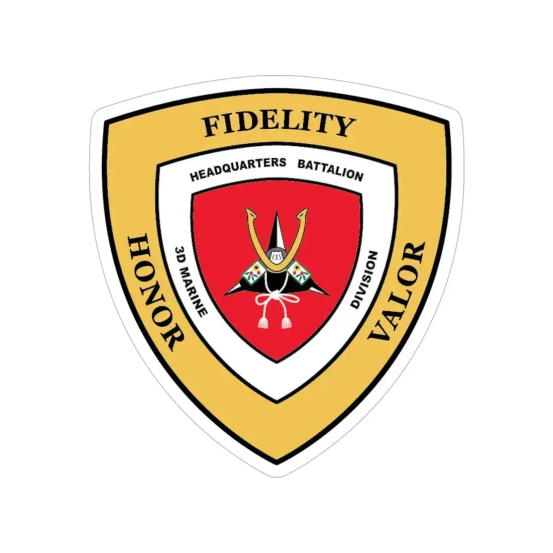 3rd Marine Division HQ Bn (USMC) Transparent STICKER Die-Cut Vinyl Decal - The Sticker Space