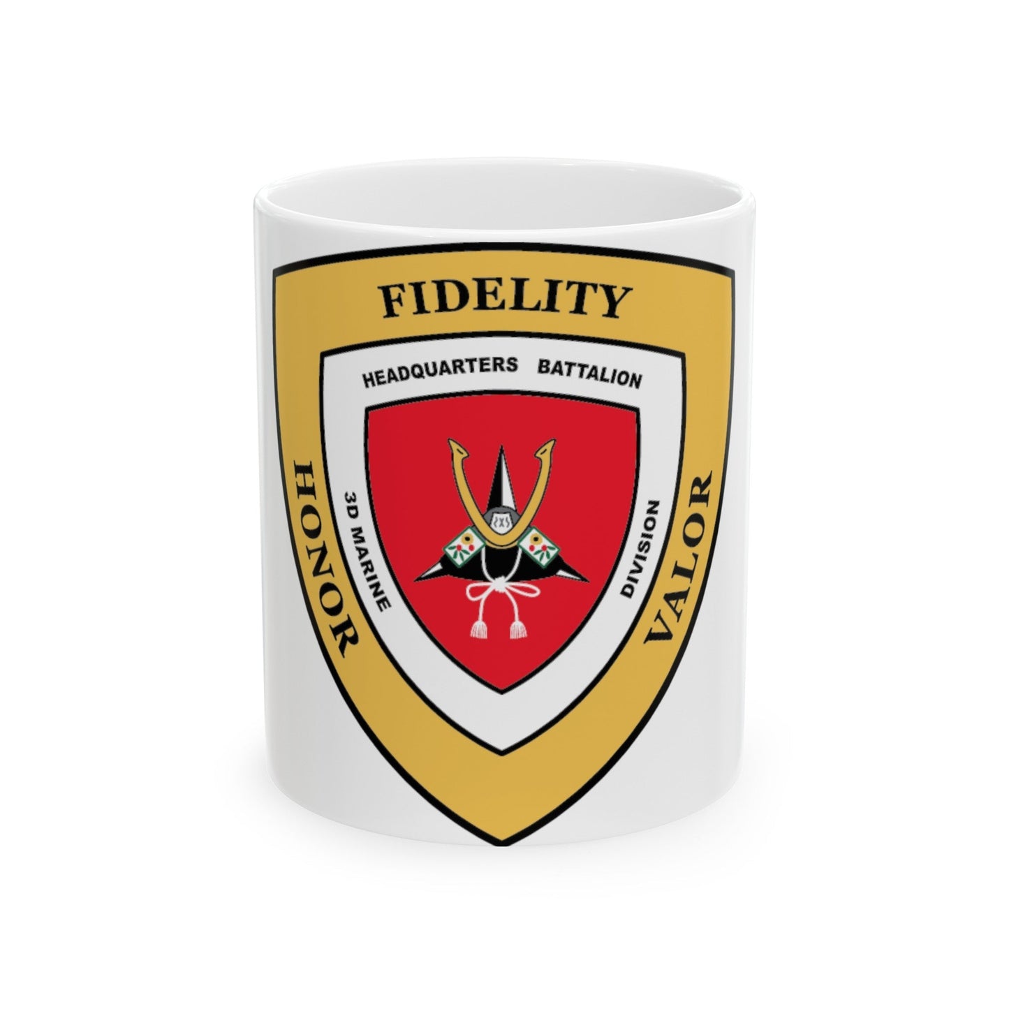 3rd Marine Division HQ Bn (USMC) White Coffee Mug-11oz-The Sticker Space