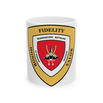 3rd Marine Division HQ Bn (USMC) White Coffee Mug-11oz-The Sticker Space