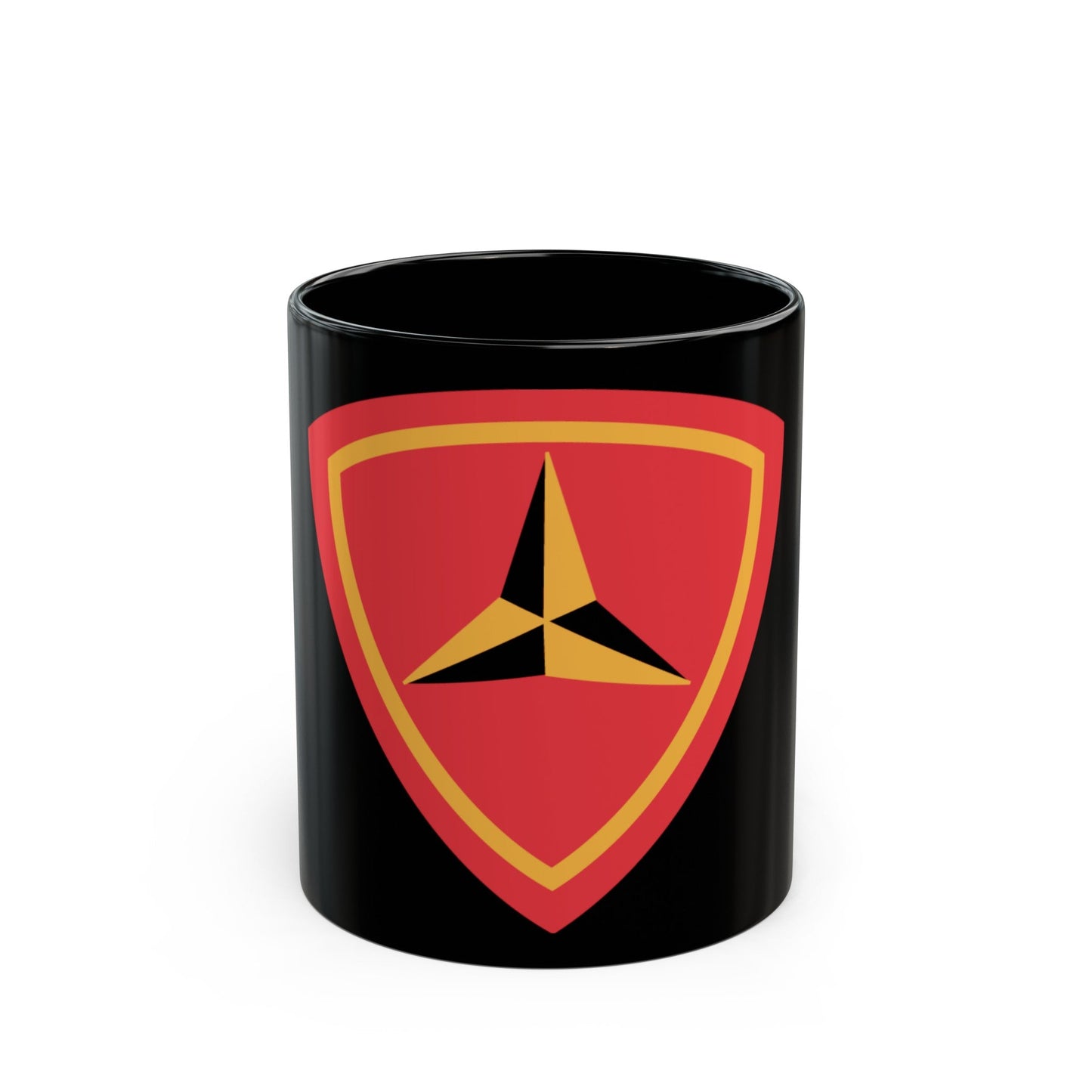 3RD Marine Divn (USMC) Black Coffee Mug-11oz-The Sticker Space