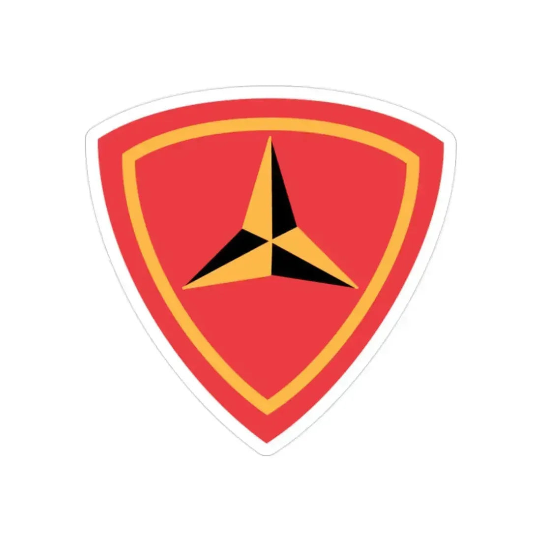 3RD Marine Divn (USMC) REVERSE PRINT Transparent Die-Cut STICKER 2 Inch Die-Cut Transparent - The Sticker Space