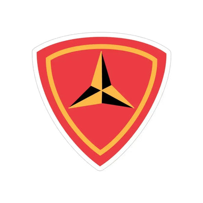 3RD Marine Divn (USMC) REVERSE PRINT Transparent Die-Cut STICKER 4 Inch Die-Cut Transparent - The Sticker Space
