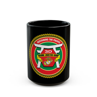 3rd Marines Logistics Group (USMC) Black Coffee Mug-15oz-The Sticker Space