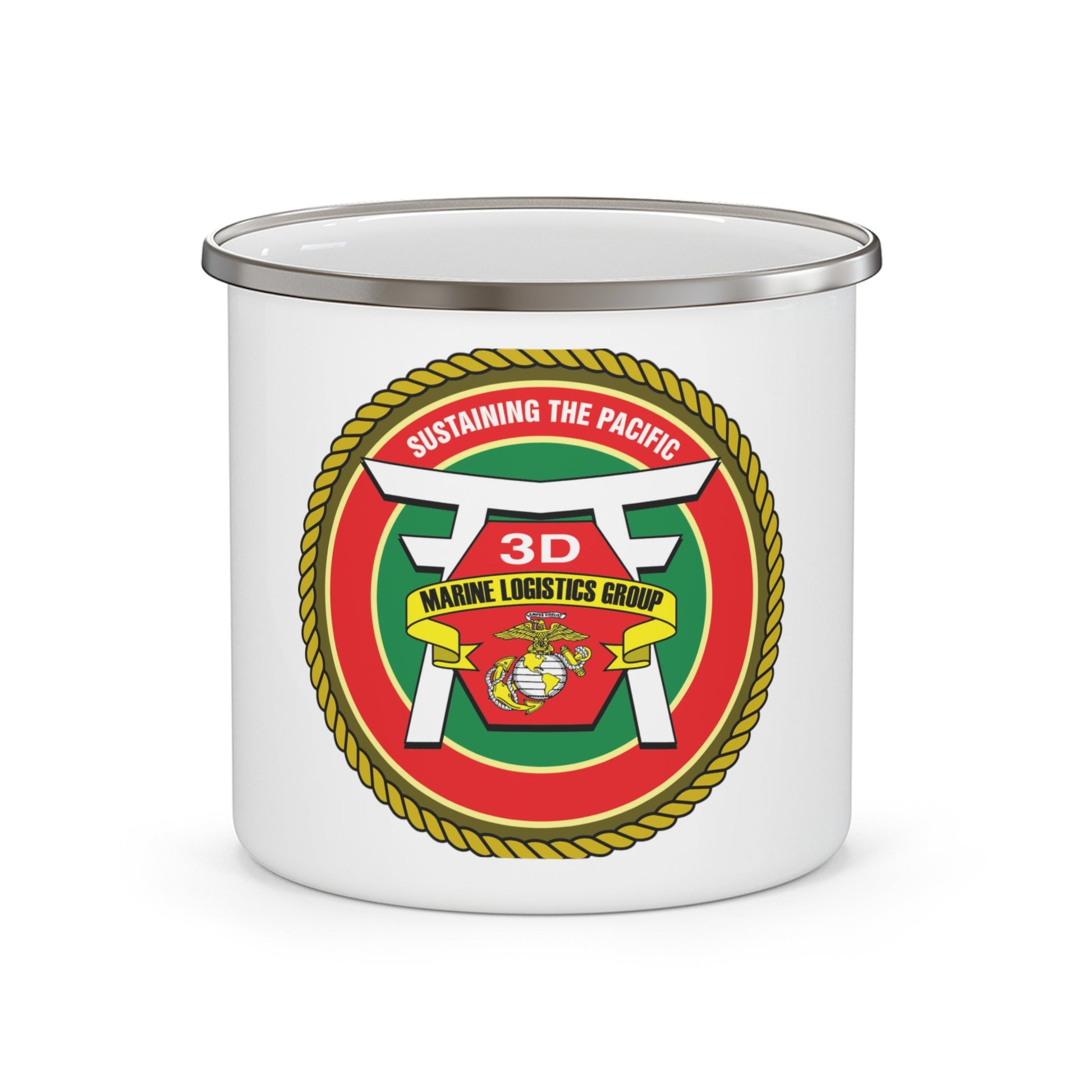 3rd Marines Logistics Group (USMC) Enamel Mug-12oz-The Sticker Space