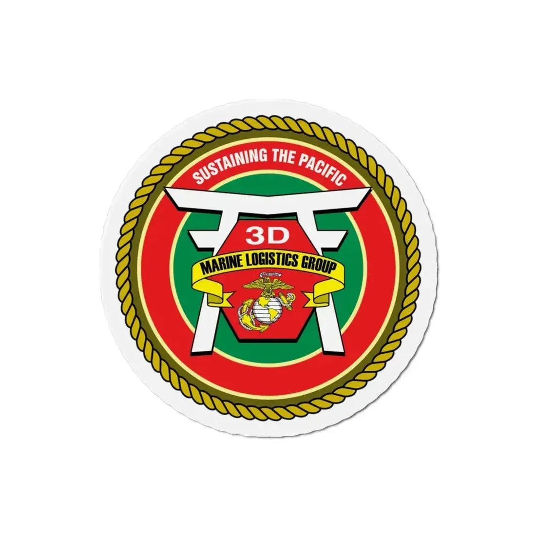 3rd Marines Logistics Group (USMC) Refrigerator Magnet 3 Inch - The Sticker Space